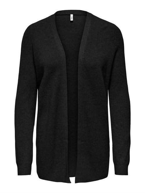Only Mary Strik Cardigan med rib, Sort